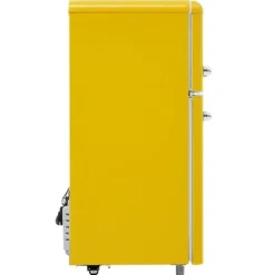 Retro-Kylskåp, Dubbeldörr, 72L kyl, 21L frys, 120 kWh/år, LED-ljus, Flera färger, Energieklass E