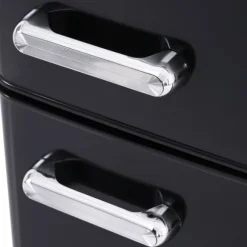 Retro-Kylskåp, Dubbeldörr, 72L kyl, 21L frys, 120 kWh/år, LED-ljus, Flera färger, Energieklass E