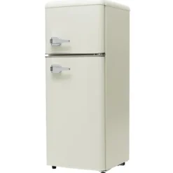 Retro-Kylskåp, Kombinerad kyl och frys, 105.5 cm, 92L, 28L frys, 116 kWh/år