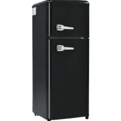 Retro-Kylskåp, Kombinerad kyl och frys, 105.5 cm, 92L, 28L frys, Energieklass D