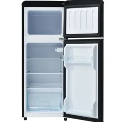 Retro-Kylskåp, Kombinerad kyl och frys, 105.5 cm, 92L, 28L frys, Energieklass D