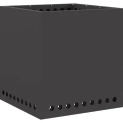 Rökfri utomhusfoajé - vidaXL - 48x48x50 cm - Svart - Stål - Max temperatur 600 ℃ - Dubbelväggad luftflöde