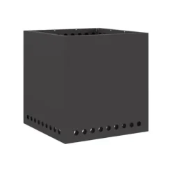 Rökfri utomhusfoajé - vidaXL - 48x48x50 cm - Svart - Stål - Max temperatur 600 ℃ - Dubbelväggad luftflöde