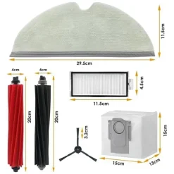 Roborock Tillbehörskit / Reservdelar Q5 Pro+ Q8 Max+ / Robotdammsugare – 17-Delar