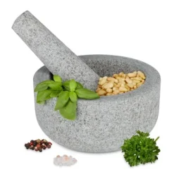 Robust granitmortel och mortelstöt