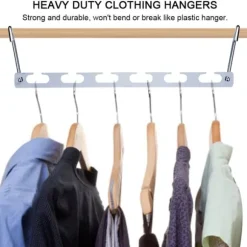 Robusta klädhängare 2 st 4 st metall multifunktionella vikbara tvättgalgar (#2)