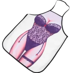 Roligt 3D vattentätt förkläde - svart spets kvinna