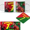 Ronaldo Mugg + Underlägg paket - Portugal 7