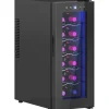 Rootz 12 flaskan vin kylskåp - dryck kylskåp - dryckskylare - energieffektiv - 26,5 cm w x 51,5 cm d x 65 h cm - pekskärm & LED -ljus