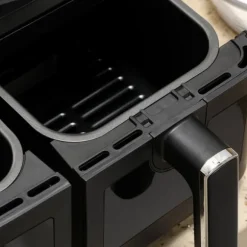 Rootz Hot Air Fryer - Oljefri dubbelkammare - Air Fryer - Hälsosammare matlagning - 38,5 cm x 38 cm x 30,5 cm - Svart