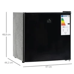 Rootz Minifrys - 35 L frysbox - Minikylskåp - Minikyl - 5-nivå temperaturkontroll - Stål, plast - Svart - 47W x 44,2D x 48,8H cm