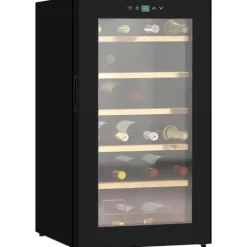 Rootz vinkylskåp - Vinkylare - Dryckekylare - Snabbkylning - UV-skydd - Enkel rengöring - 43 cm x 45 cm x 75 cm - Stål & härdat glas