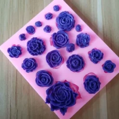 Rosor 21st Blommor Silikonform Gjutform Bakform Choklad