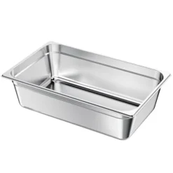 Rostfri ångpanna, Fullstorlek 145mm djup, 20,5L, Anti-Jam, återanvändbar för restaurang, hotell, hem, fest, 1-pack