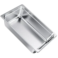 Rostfri ångpanna, Fullstorlek 145mm djup, 20,5L, Anti-Jam, återanvändbar för restaurang, hotell, hem, fest, 1-pack