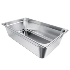 Rostfri ångpanna, Fullstorlek 145mm djup, 20,5L, Anti-Jam, återanvändbar för restaurang, hotell, hem, fest, 1-pack