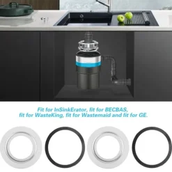 Rostfritt stål 180 mm till 114 mm diskho Adapter för matavfallskvarn Tillbehör Delar