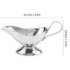 rostfritt stål biffpepparsåsbåt kryddbehållare för restaurangkök (10oz)