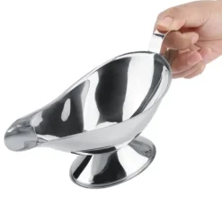 rostfritt stål biffpepparsåsbåt kryddbehållare för restaurangkök (10oz)