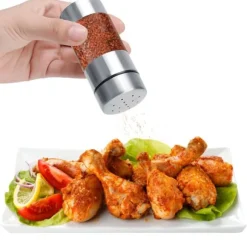 Rostfritt Stål Kryddburk Salt Peppar Krydd Kryddkruka Flasktank för Hemkök