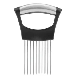 Rostfritt Stål Lökhållare Frukt Grönsaker Köttskärare Skivare Skalare Hackare med 10 Stift