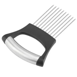 Rostfritt Stål Lökhållare Frukt Grönsaker Köttskärare Skivare Skalare Hackare med 10 Stift