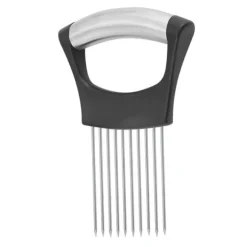 Rostfritt Stål Lökhållare Frukt Grönsaker Köttskärare Skivare Skalare Hackare med 10 Stift