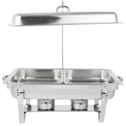 Rostfritt Stål Värmeskål, Två-Komponentsdesign, 4,5L Kapacitet,Tvåfaldig