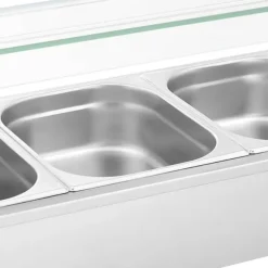 Royal Catering - Bain marie - 2,000 W - 3 GN 1/2 - Tappkran - Glasskydd