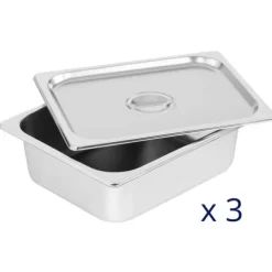Royal Catering - Bain marie - 2,000 W - 3 GN 1/2 - Tappkran - Glasskydd