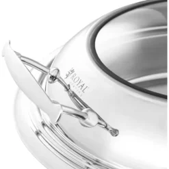 Royal Catering - Chafing dish - Rund med visningsfönster - 5,5 L - 1 bränslecell
