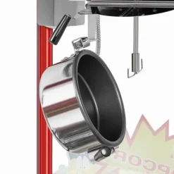 Royal Catering - Liten popcornmaskin - 1500 W effekt, rostfritt stål, härdat glas och non-stick-beläggning