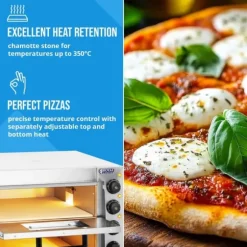 Royal Catering - Pizzaugn - Högtemperatur - Rostfritt stål - Pizzautrustning