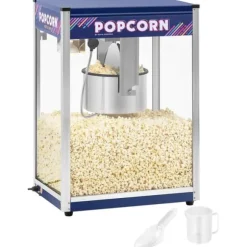 Royal Catering - Popcornmaskin - Blå - 16 oz - XXL