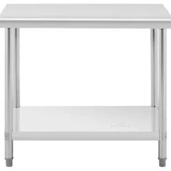 Royal Catering - Rostfri arbetsbänk - 100 x 70 cm - 250 kg lastkapacitet