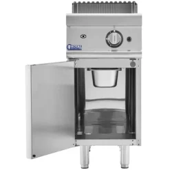Royal Catering - Stekbord - Gas - 6 kW - Räfflad - 50–300 °C - Propangas / gasol / naturgas - Underskåp
