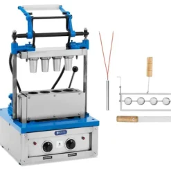 Royal Catering - Våffeljärn för glasstrutar - 100–120 våfflor/timme - 55 x 70 mm