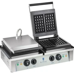 Royal Catering - Våffeljärn - 2 x 2000 W - Rektangulärt