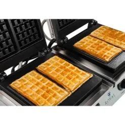 Royal Catering - Våffeljärn - 2 x 2000 W - Rektangulärt