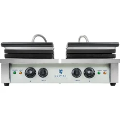 Royal Catering - Våffeljärn - 2 x 2000 W - Rektangulärt