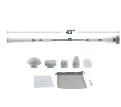 280RPM/380RPM 2-växlad sladdlös elektrisk roterande golvskurmaskin med 4 borsthuvuden, 3 justerbara längder och vinklar