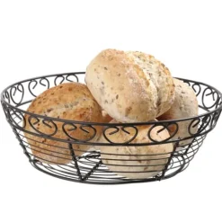 Rund dekorativ trådkorg för servering av bröd - Hendi 425862