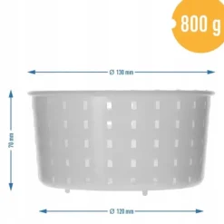Rund ostform Ø 13 x 7 cm för 800 g