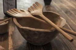 Salladsbestick Hand 30 cm trä