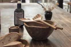 Salladsbestick Hand 30 cm trä