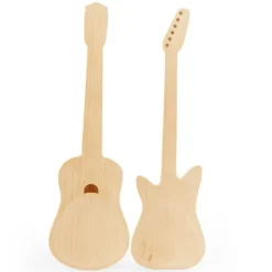 Salladservetter - Gitarr - Trä - 2 stycken - Naturlig - Ej diskmaskinssäker