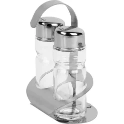 Salt och peppar Set Salt Shaker Glas Peppar Shaker Kryddställ