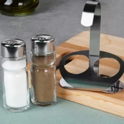 Salt och peppar Set Salt Shaker Glas Peppar Shaker Kryddställ