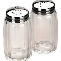 Salt och peppar shakers - Ej specificerat - Mini Set - Glaskropp - Rostfritt stål lock - 0,0375 L
