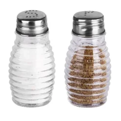 Salt- och pepparkar i glas, 2 st.